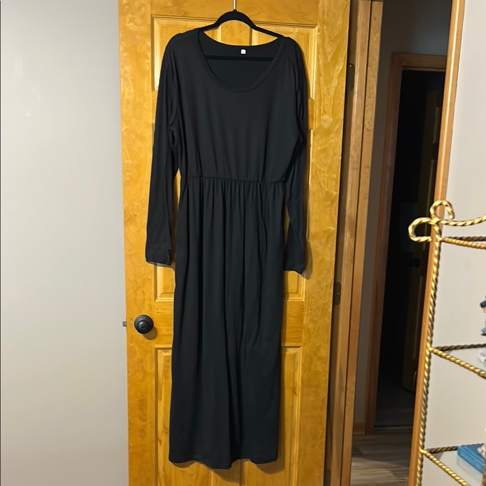 Elegant Black Long Sleeve Dress